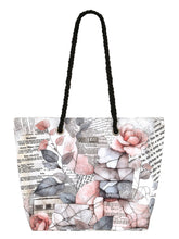 Load image into Gallery viewer, Dolcezza Simply Art &quot;Quite Rose&quot; Multi Print Canvas Tote Bag
