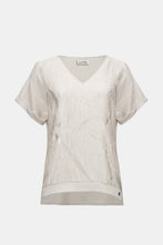 Load image into Gallery viewer, Pleated Satin Boxy Top With Silky Knit Back
