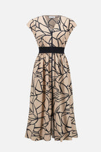 Load image into Gallery viewer, Seersucker Abstract Print Fit and Flare Dress
