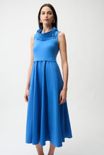Load image into Gallery viewer, Silky Knit And Memory Fit and Flare Dress With Shawl Collar

