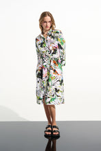 Load image into Gallery viewer, Crinkled Woven Tropical Print Shirt Dress
