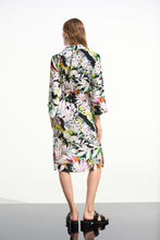 Load image into Gallery viewer, Crinkled Woven Tropical Print Shirt Dress
