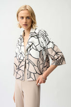 Load image into Gallery viewer, Faux Suede Abstract Print Swing Jacket
