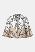 Load image into Gallery viewer, Faux Suede Abstract Print Swing Jacket
