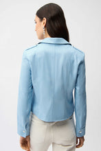 Load image into Gallery viewer, Foiled Faux Suede Fitted Jacket with Decorative Buckles

