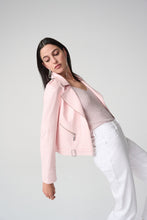 Load image into Gallery viewer, Foiled Faux Suede Fitted Jacket with Decorative Buckles
