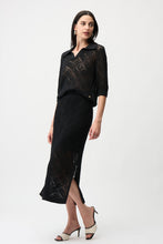 Load image into Gallery viewer, Cotton Blend Open Stitch Sweater with Polo Collar
