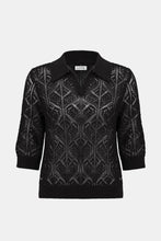 Load image into Gallery viewer, Cotton Blend Open Stitch Sweater with Polo Collar
