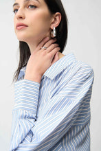 Load image into Gallery viewer, Tencel Stripe Print Boxy Blouse
