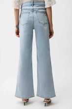 Load image into Gallery viewer, Wide Leg Jeans With Pearl and Rhinestones
