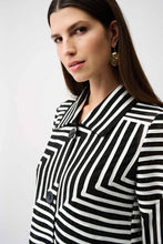 Load image into Gallery viewer, Satin And Mesh Abstract Print Jacket With Bell Sleeve
