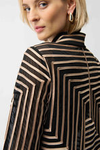 Load image into Gallery viewer, Satin And Mesh Abstract Print Jacket With Bell Sleeve
