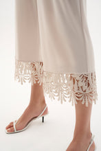 Load image into Gallery viewer, Silky Knit Culotte Pants With Guipure Lace Hem
