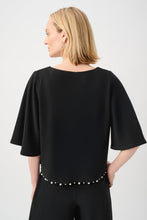 Load image into Gallery viewer, Silky Knit Flared Top With Pearl Detail
