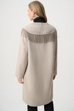 Load image into Gallery viewer, Wool Blend Shawl Collar Fringed Coat
