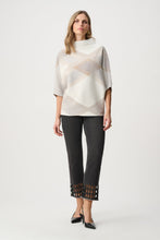 Load image into Gallery viewer, Brushed Viscose And Nylon Plaid Funnel-Neck Sweater
