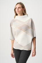 Load image into Gallery viewer, Brushed Viscose And Nylon Plaid Funnel-Neck Sweater
