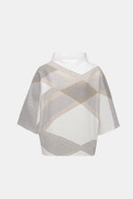 Load image into Gallery viewer, Brushed Viscose And Nylon Plaid Funnel-Neck Sweater

