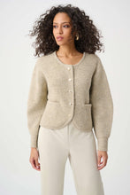 Load image into Gallery viewer, Sweater Knit Sequined Boxy Crewneck Cardigan

