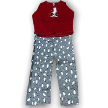 Load image into Gallery viewer, Charmour PJ Set with Jersey Knit Top and Flannel Pants
