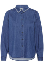 Load image into Gallery viewer, Part Two Sarafia Denim Button Down Shirt
