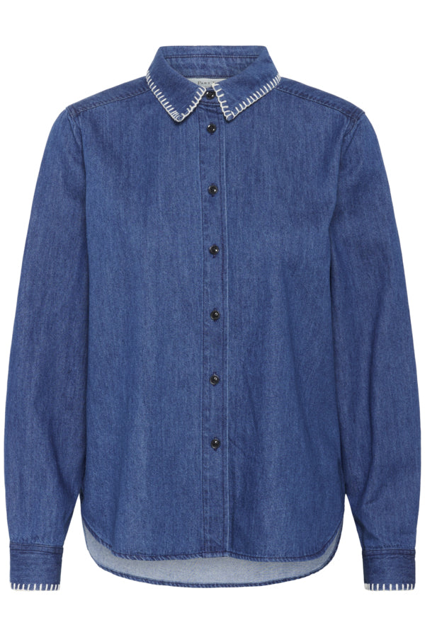 Part Two Sarafia Denim Button Down Shirt