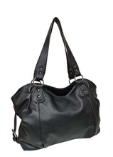 Load image into Gallery viewer, B.lush Black Large Shoulder Bag with Back Zipped Pocket
