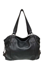 Load image into Gallery viewer, B.lush Black Large Shoulder Bag with Back Zipped Pocket
