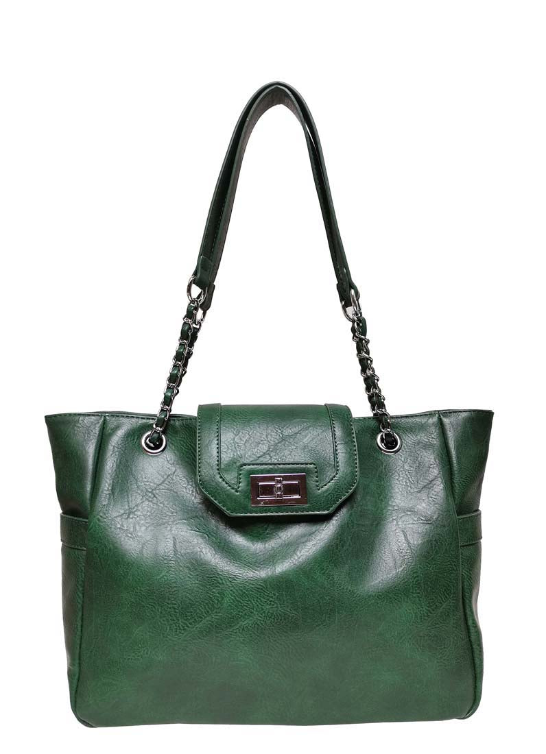 B.lush Tote with Back Zipper Pocket in Aegean, Hunter Green or Purple