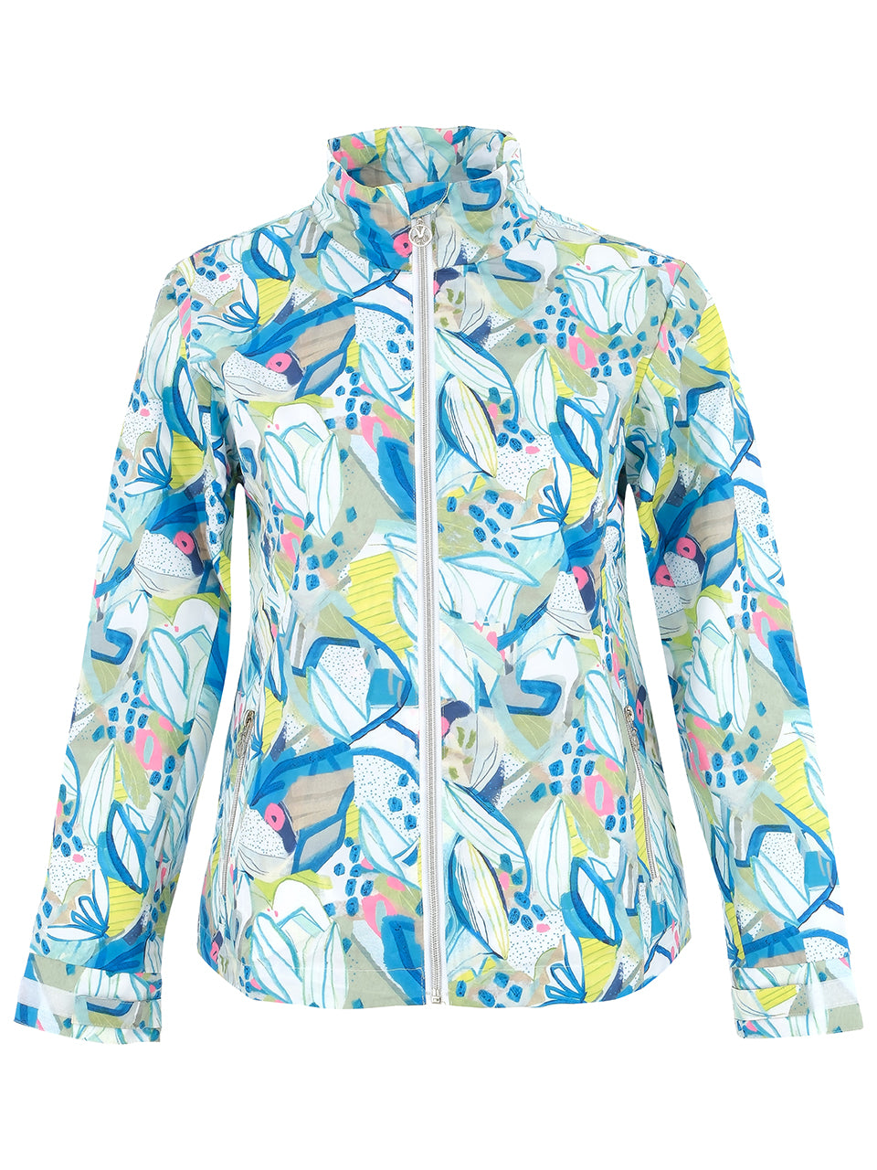 Dolcezza Hint of Spring Print Multi-Colour Windbreaker Jacket