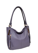 Load image into Gallery viewer, B.lush Tote Purse with Gold Zipper &amp; Bar Detail in Black, Lavender or Oak
