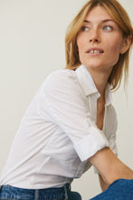 Load image into Gallery viewer, Part Two Bright White Cortnia 3/4 Sleeve Button Up Shirt Blouse
