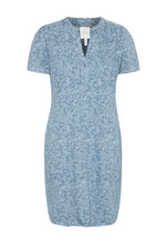 Load image into Gallery viewer, Part Two Aminase Denim Rose Short Sleeve Denim Dress with Pockets
