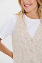 Load image into Gallery viewer, XenyaSZ Crystal Gray Melange Vest with Crystal Buttons
