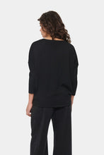 Load image into Gallery viewer, Saint Tropez Black MilaSZ Round Neck Pullover Sweater
