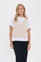 Load image into Gallery viewer, XenyaSZ Crystal Gray Melange Vest with Crystal Buttons
