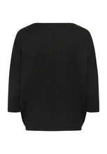 Load image into Gallery viewer, Saint Tropez Black MilaSZ Round Neck Pullover Sweater
