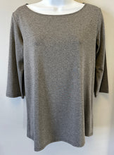 Load image into Gallery viewer, Picadilly 3/4 Sleeve Boat Neck Top in Deep Navy or Heather Charcoal
