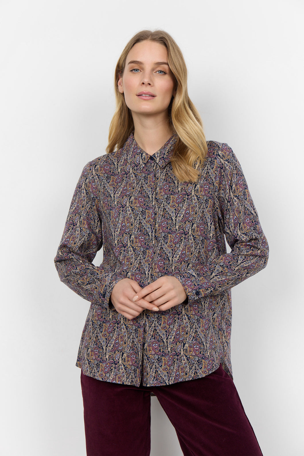 Soyaconcept Wine Combo Ilya Paisley Print Blouse