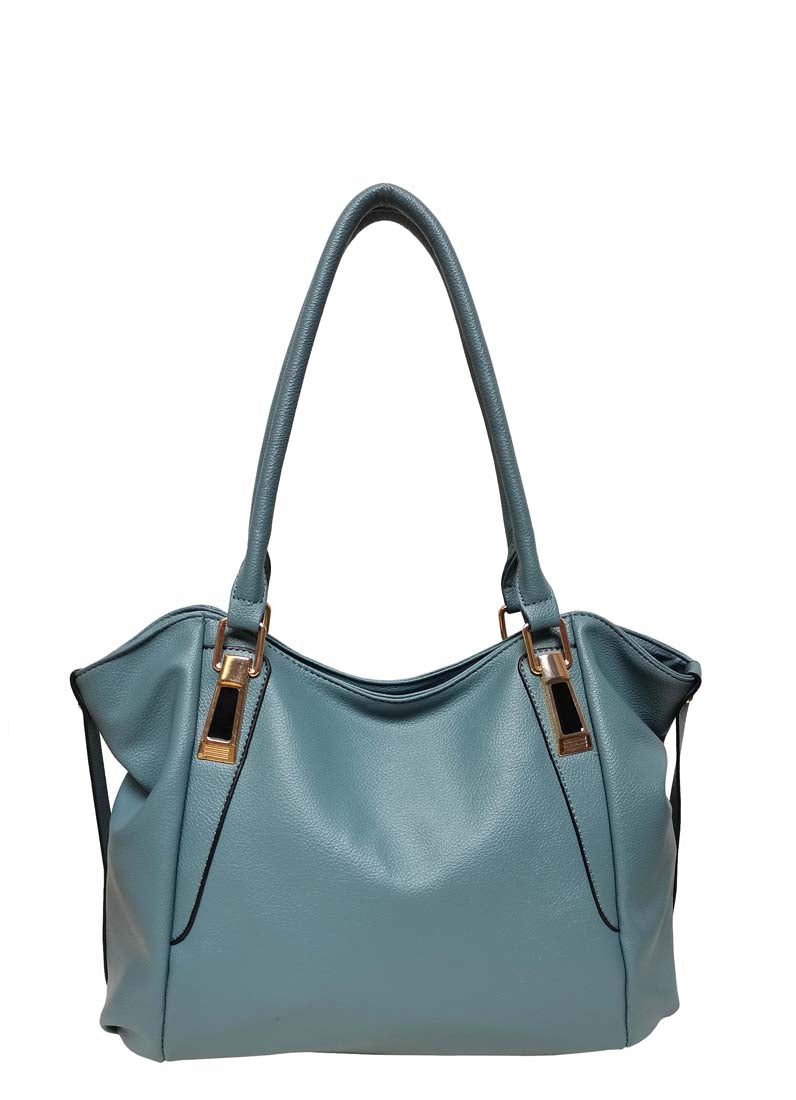 B.lush Ocean Blue Soft Leather Like Handbag/Purse