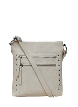 Load image into Gallery viewer, B.lush Messenger Bag/Purse with Two Front Zipper Pockets in Mint, Black or Cream
