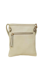 Load image into Gallery viewer, B.lush Messenger Bag/Purse with Front Two- Way Zipper Pocket in Cream or Ruby
