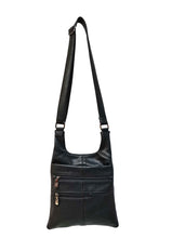 Load image into Gallery viewer, B.lush Black Crossbody Bag/Purse with Two Front Zipper Pockets
