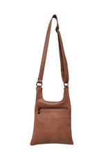 Load image into Gallery viewer, B.lush Crossbody Bag/Purse with Two Front Zipper Pockets in Camel or Black
