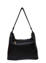 Load image into Gallery viewer, B.lush Slouch Bag/Purse with Gold Zipper Pocket Detail in Black, Coffee, Dark Cyan
