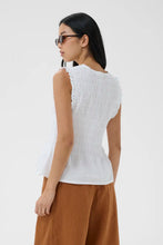 Load image into Gallery viewer, Borgny Sleeveless Shirred Shirt
