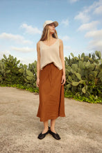 Load image into Gallery viewer, Bernadina Linen Midi Skirt
