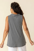 Load image into Gallery viewer, Habitat Uptown Stripe Sleeveless Cowl Top in Fuchsia or Black
