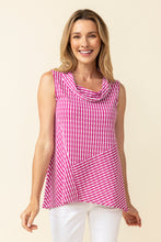 Load image into Gallery viewer, Habitat Uptown Stripe Sleeveless Cowl Top in Fuchsia or Black
