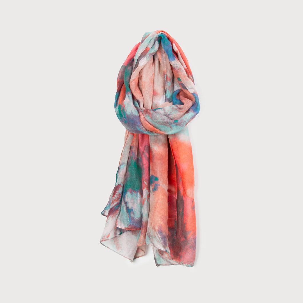 Caracol Turquoise Multi Print Scarf